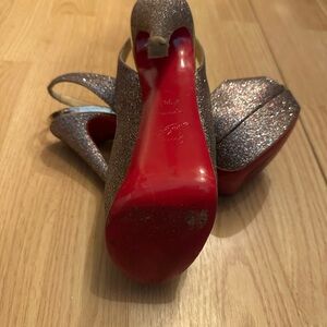 Christian Louboutin Red and Gold High Heels